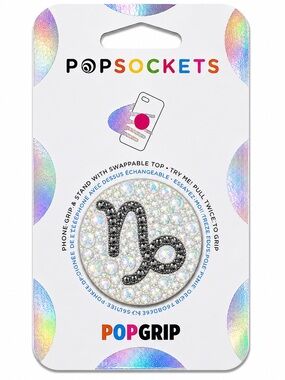 Luxe Crystal Capricorn ♑️ Theme Diamonds PopSocket Phone Holder Grip New